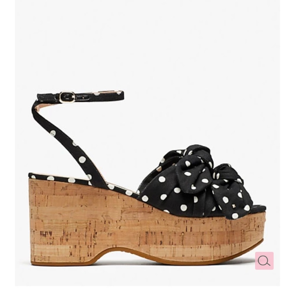 Kate Spade Julep wedge heel size 8 NIB Polka dot